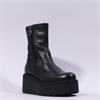 Marco Moreo Vale Side Zip Ankle Boot - Black Leather
